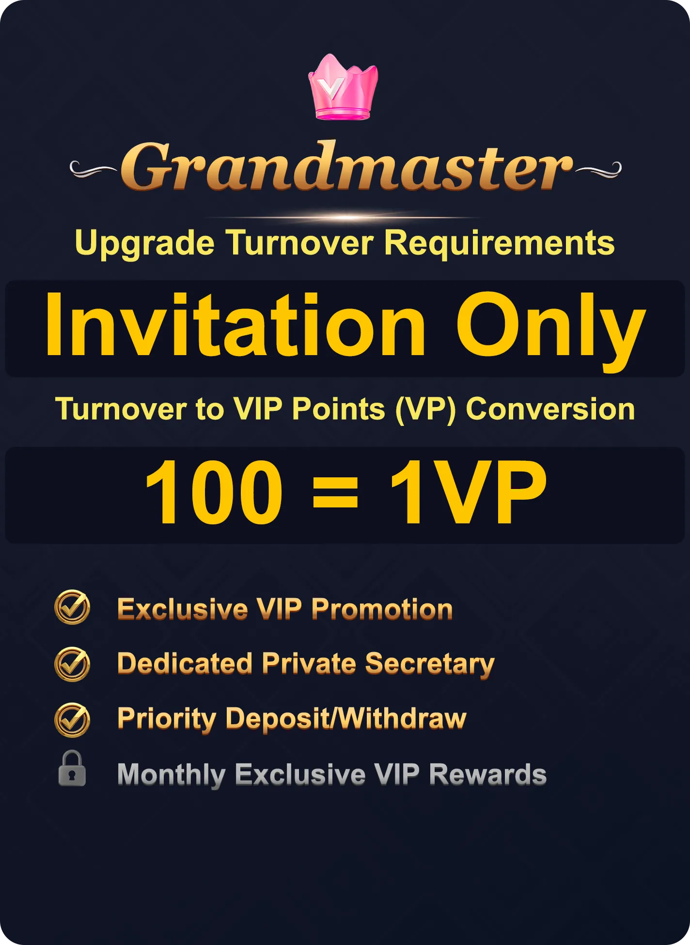 grandmaster vip level